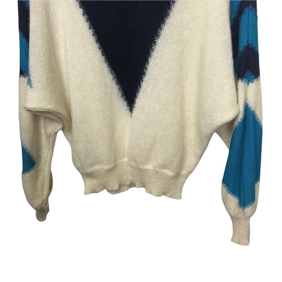 Vintage Escada Mohair Blend Geo Print Sweater - Picture 6 of 9